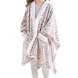 Cozy Plush Wrap 50 x 70 Tan Chevron Throw